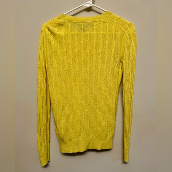 Banana Republic Sunny Yellow Italian Wool Knit Sweater XS - Picture 3 of 3